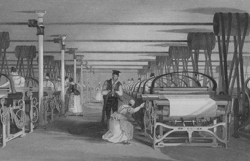 Power loom - Webstuhl Fabrik, 1835